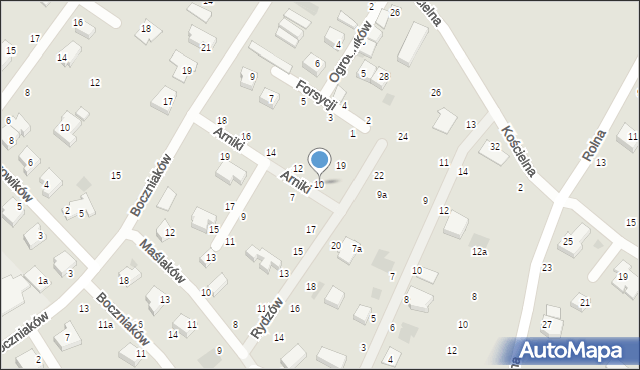 Koszalin, Arniki, 10, mapa Koszalina