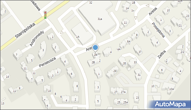 Kowale, Aresa, 2A, mapa Kowale