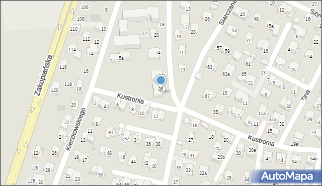 Kraków, Armii Kraków, 28a, mapa Krakowa