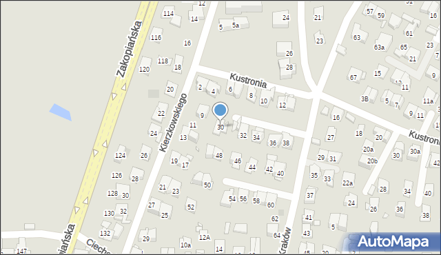 Kraków, Armii Kraków, 30, mapa Krakowa