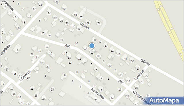 Krapkowice, Armii Krajowej, 12, mapa Krapkowice