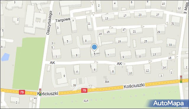Krzeszowice, Armii Krajowej, 5, mapa Krzeszowice