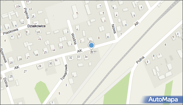 Krzywda, Armii Krajowej, 35, mapa Krzywda