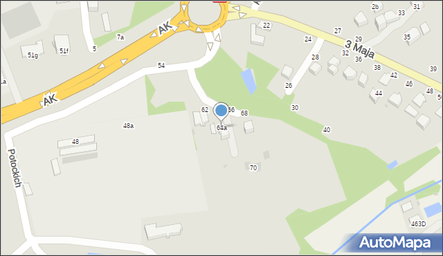 Łańcut, Armii Krajowej, 64a, mapa Łańcut