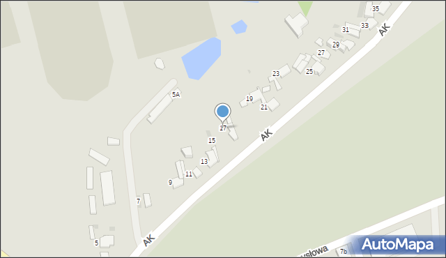 Łask, Armii Krajowej, 17, mapa Łask