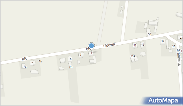 Laski, Armii Krajowej, 1, mapa Laski