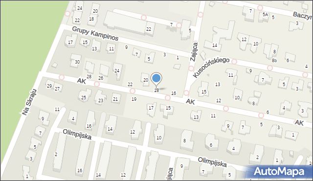 Latchorzew, Armii Krajowej, 18, mapa Latchorzew