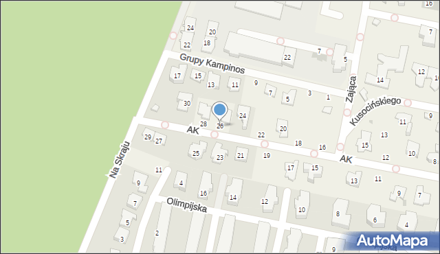 Latchorzew, Armii Krajowej, 26, mapa Latchorzew