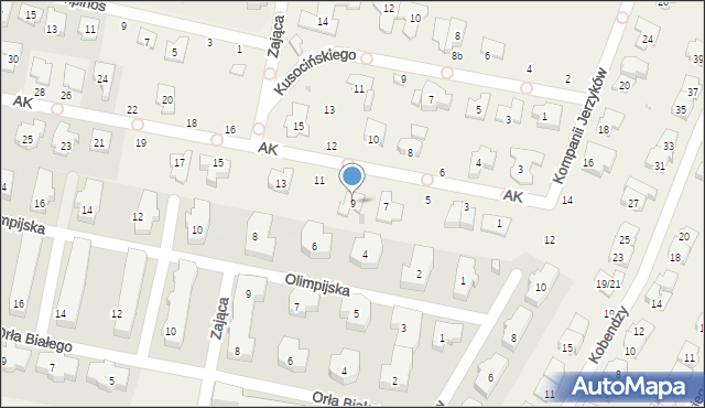 Latchorzew, Armii Krajowej, 9, mapa Latchorzew