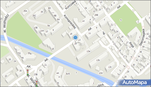 Lębork, Armii Krajowej, 15, mapa Lębork