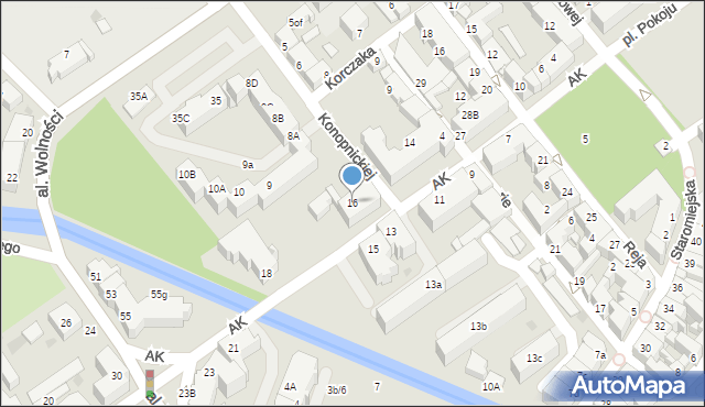 Lębork, Armii Krajowej, 16, mapa Lębork