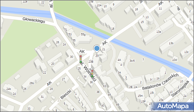 Lębork, Armii Krajowej, 23, mapa Lębork