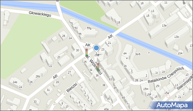 Lębork, Armii Krajowej, 23B, mapa Lębork