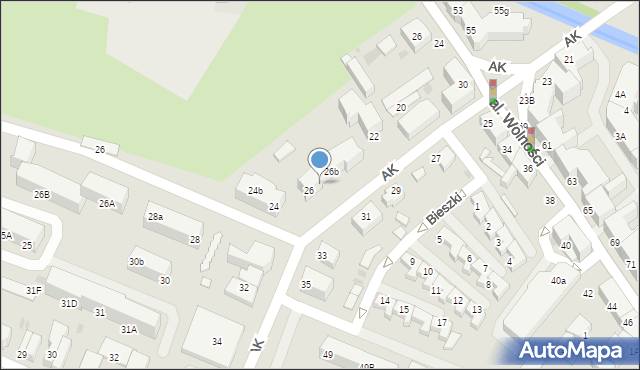 Lębork, Armii Krajowej, 26a, mapa Lębork