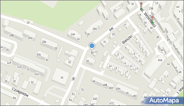 Lębork, Armii Krajowej, 33, mapa Lębork