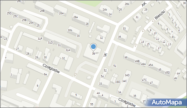 Lębork, Armii Krajowej, 34, mapa Lębork