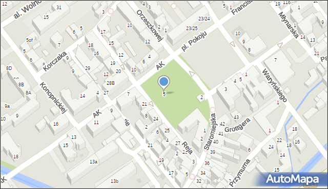 Lębork, Armii Krajowej, 5, mapa Lębork