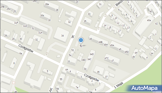 Lębork, Armii Krajowej, 51, mapa Lębork