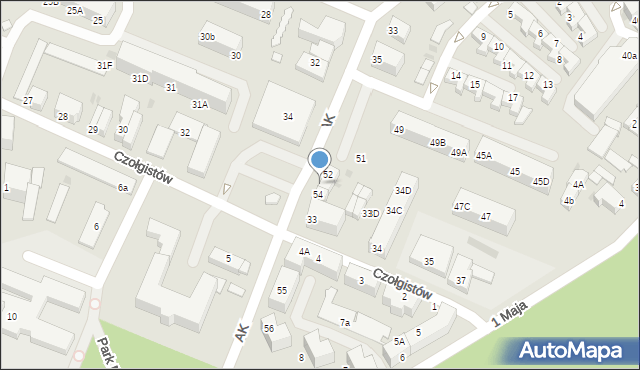 Lębork, Armii Krajowej, 53, mapa Lębork