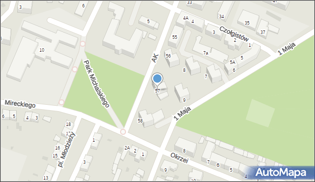 Lębork, Armii Krajowej, 57, mapa Lębork