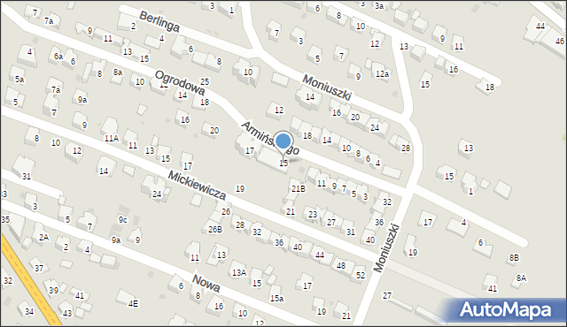 Limanowa, Armińskiego Franciszka, 15, mapa Limanowa