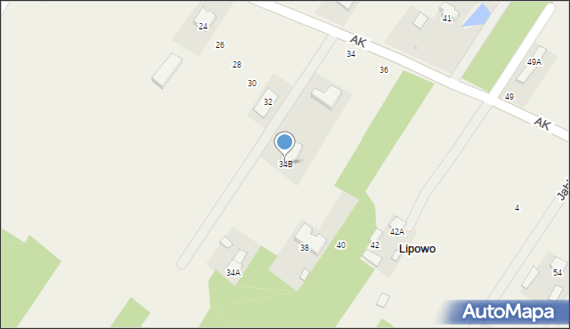 Lipowo, Armii Krajowej, 34B, mapa Lipowo