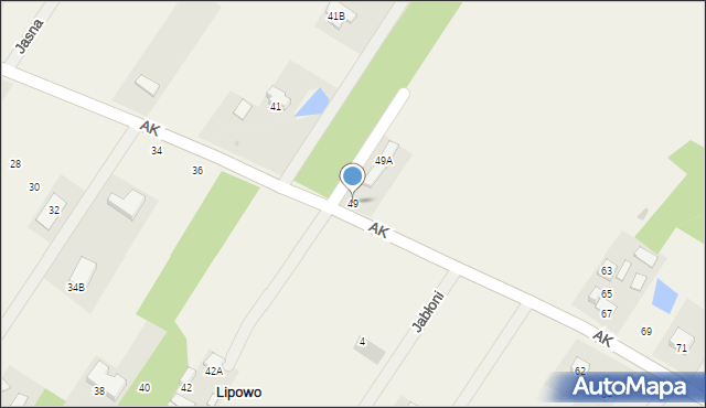 Lipowo, Armii Krajowej, 49, mapa Lipowo