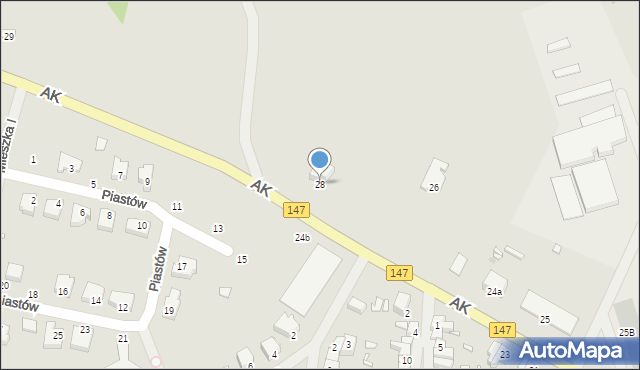 Łobez, Armii Krajowej, 28, mapa Łobez