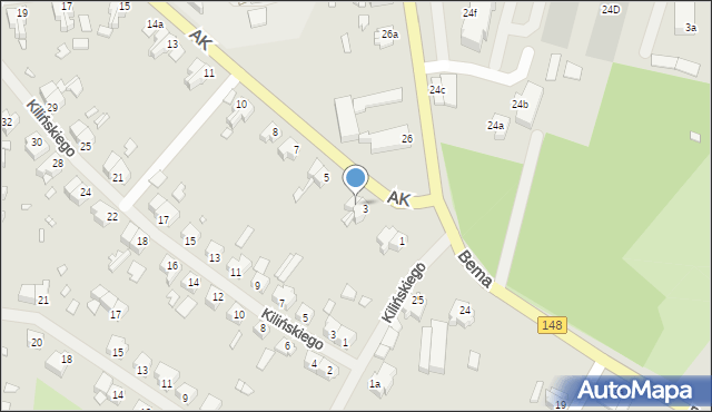 Łobez, Armii Krajowej, 4, mapa Łobez