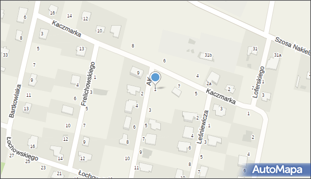 Łochowo, Armii Krajowej, 1, mapa Łochowo