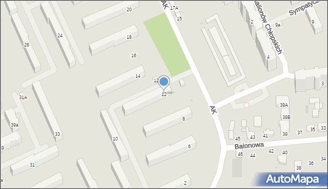 Łódź, Armii Krajowej, 12, mapa Łodzi