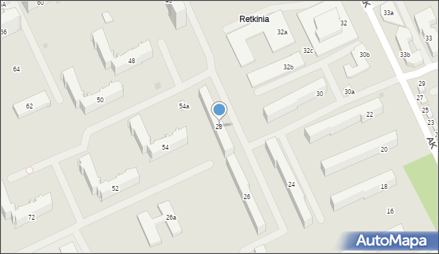 Łódź, Armii Krajowej, 28, mapa Łodzi