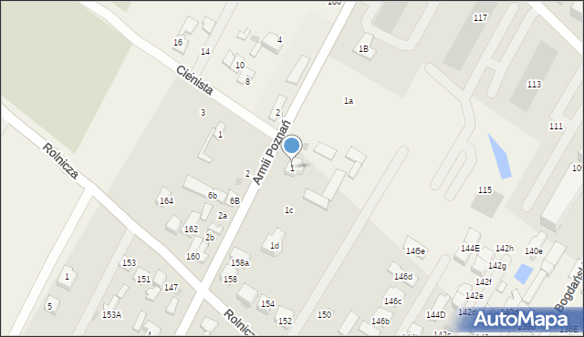 Łomianki, Armii Poznań, 1, mapa Łomianki