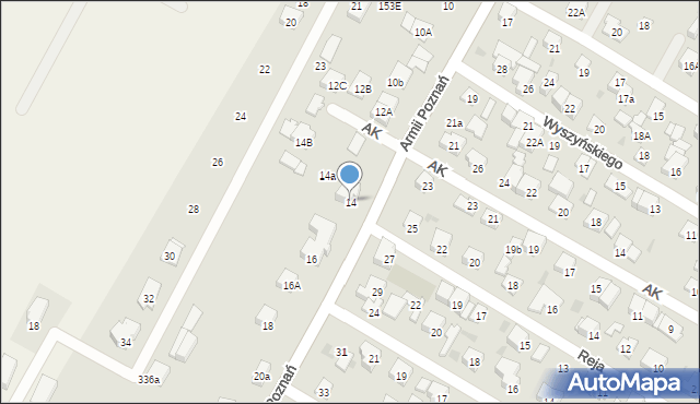 Łomianki, Armii Poznań, 14, mapa Łomianki