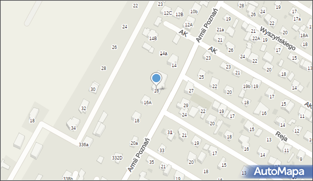 Łomianki, Armii Poznań, 16, mapa Łomianki