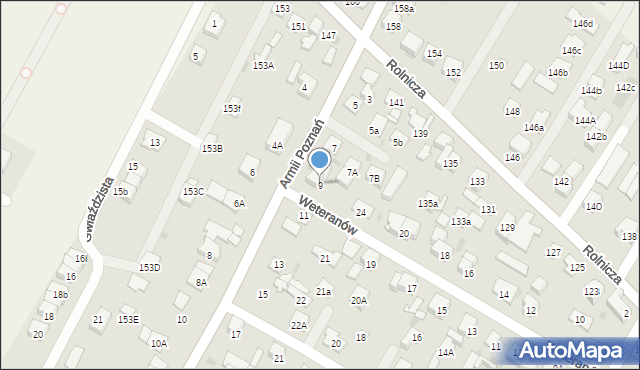 Łomianki, Armii Poznań, 9, mapa Łomianki