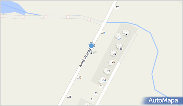Łomianki Dolne, Armii Poznań, 141, mapa Łomianki Dolne