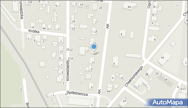 Łowicz, Armii Krajowej, 11a, mapa Łowicza