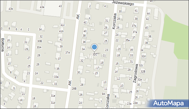 Łowicz, Armii Krajowej, 32C, mapa Łowicza