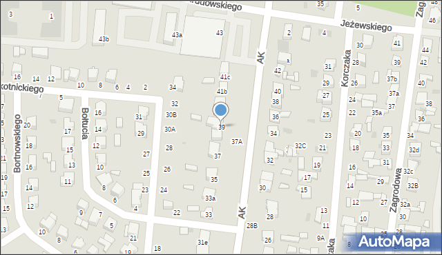 Łowicz, Armii Krajowej, 39, mapa Łowicza