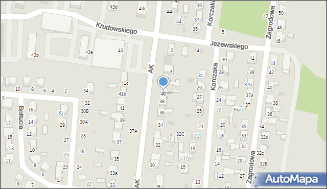 Łowicz, Armii Krajowej, 40, mapa Łowicza