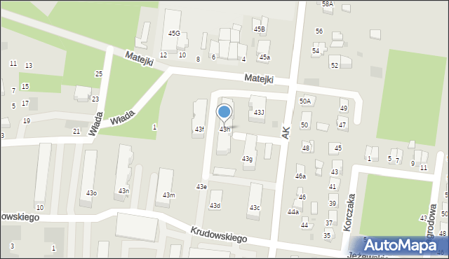 Łowicz, Armii Krajowej, 43h, mapa Łowicza