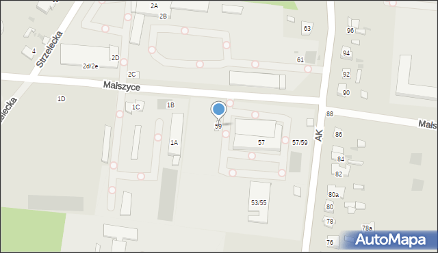 Łowicz, Armii Krajowej, 59, mapa Łowicza