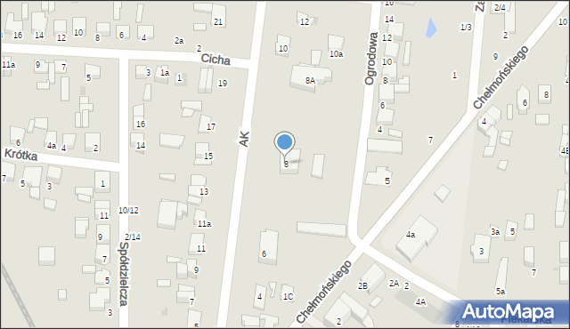 Łowicz, Armii Krajowej, 8, mapa Łowicza