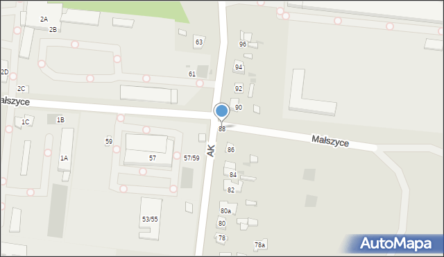 Łowicz, Armii Krajowej, 88, mapa Łowicza