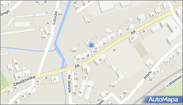 Lubań, Armii Krajowej, 17, mapa Lubań