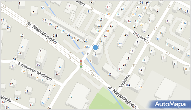 Lubin, Armii Krajowej, 7, mapa Lubin