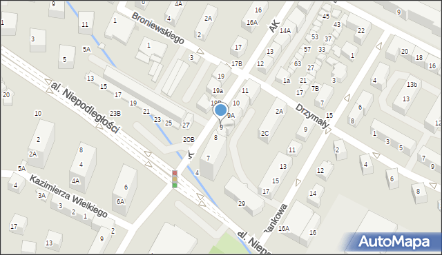 Lubin, Armii Krajowej, 9, mapa Lubin