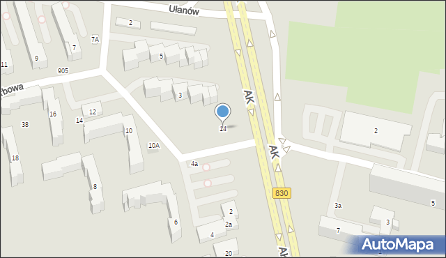 Lublin, Armii Krajowej, 14, mapa Lublina