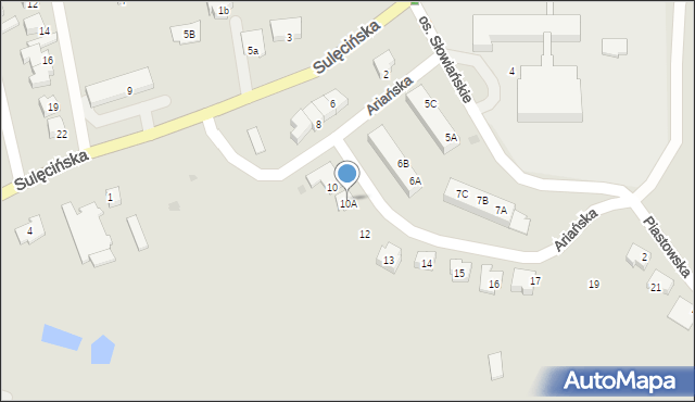 Lubniewice, Ariańska, 11, mapa Lubniewice